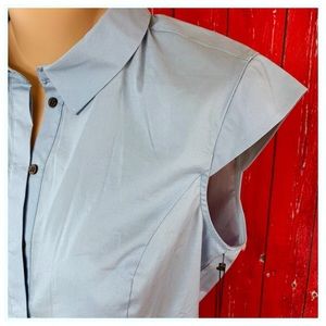 Vince Camuto Cap Sleeve Peplum Shirt Top XS NWT